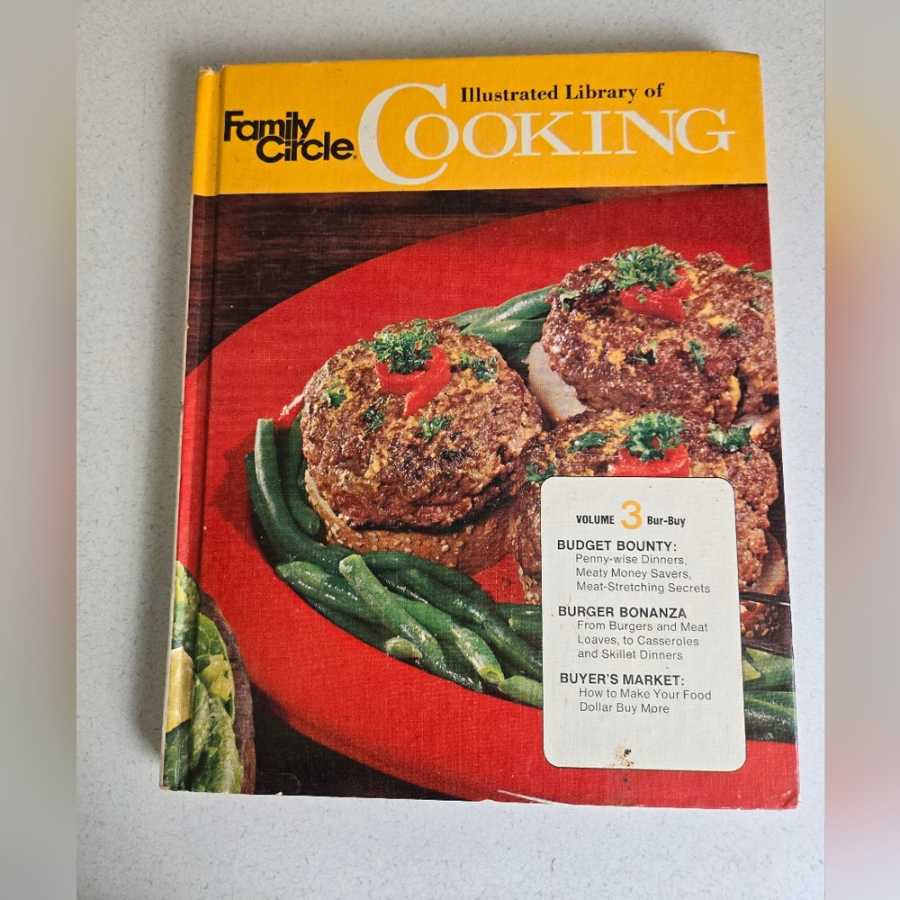 Family Circle Library Cooking Vol 3 1972 Hardcover Cookbook Vtg